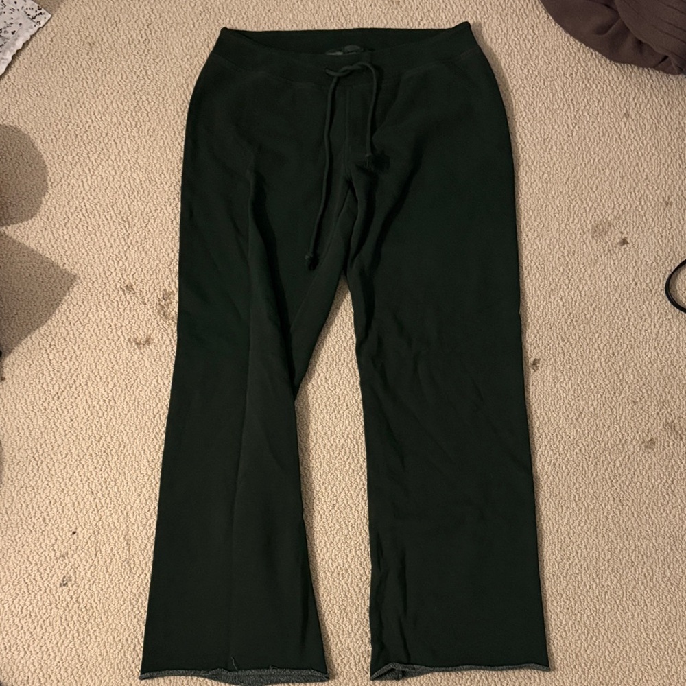John Croft Green Wide-Leg Pants